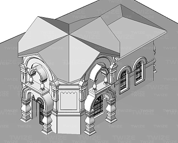 3D‑модель здания (вид&nbsp;1)