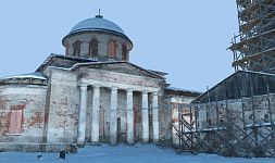 Сканирование храма в Тверской области с. Степурино для получения данных по реставрации