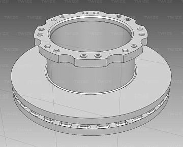 CAD-модель тормозного диска (вид&nbsp;2)