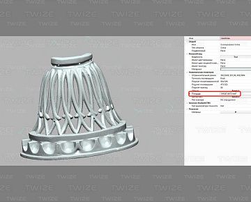 CAD‑модель детали люстры (вид&nbsp;12)