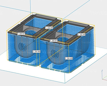 3D‑модель гидравлической детали бассейна (вид&nbsp;1)
